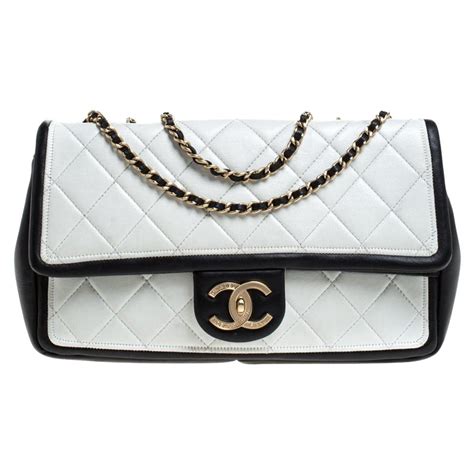 chanel black white bag|black chanel bag price.